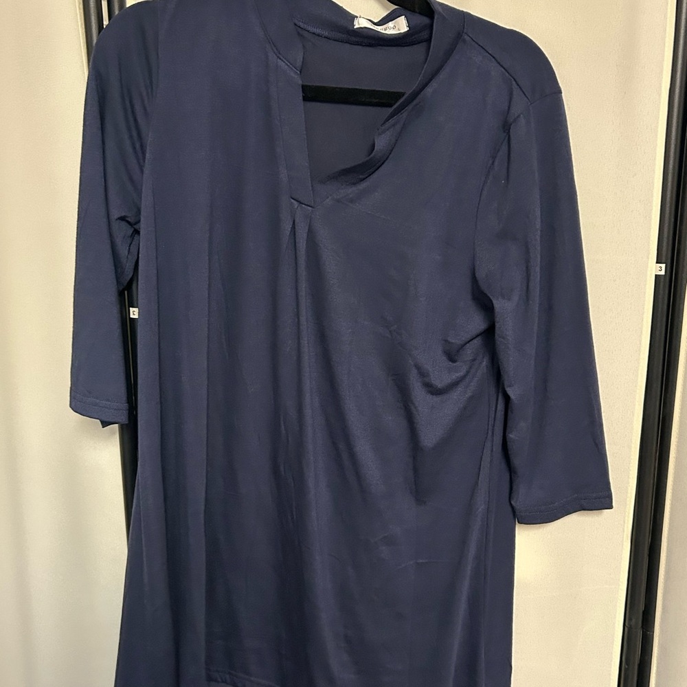 Amazon Women's Deep Blue Midi Dress